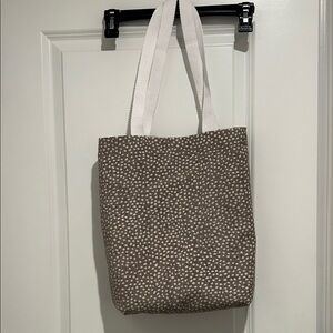 Handmade grey and White Tote Bag
